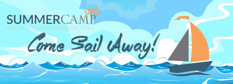 Summer Camp Come Sail Away Logo